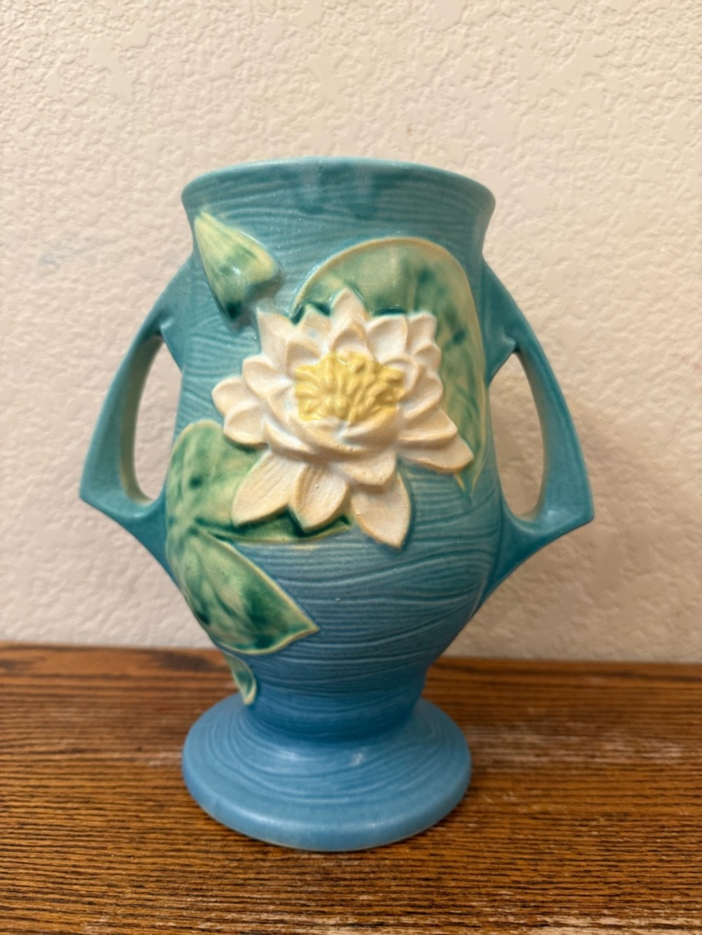 Roseville Pottery Water Lily Vase 78-9 Blue 1943 Vintage MCM Art Deco 9" - Picture 16 of 16